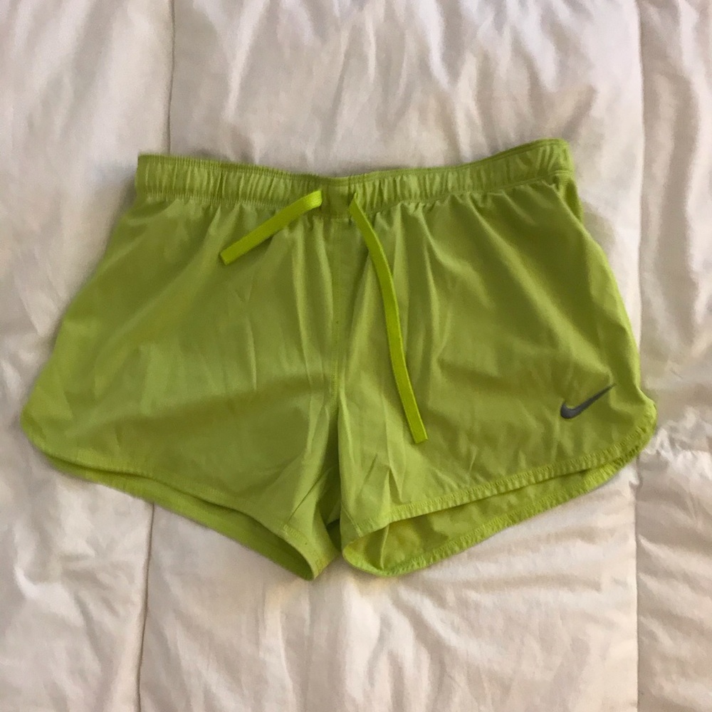 Lime green workout shorts